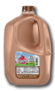Maola 1 Percent Lowfat Chocolate Milk is available in gallon size.