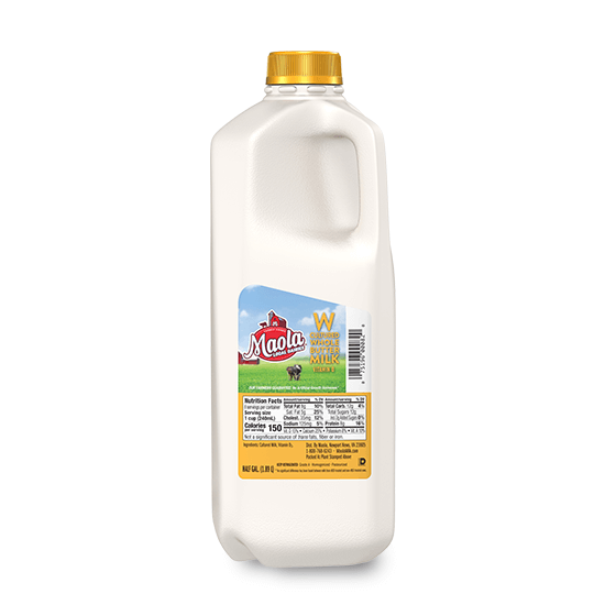 Maola Cultured Whole Buttermilk is available in 1/2 gallon size.