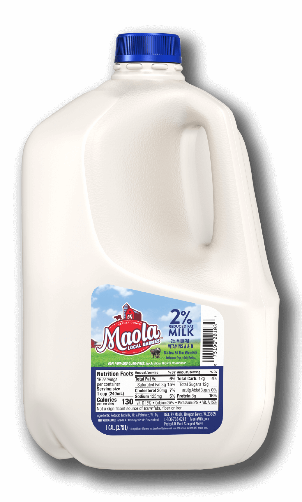 Maola 2 Percent Reduced Fat Milk Gallon