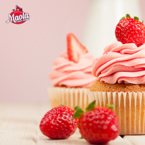 Cupcakes for Mother's Day | Maola Milk Strawberry Cupcakes